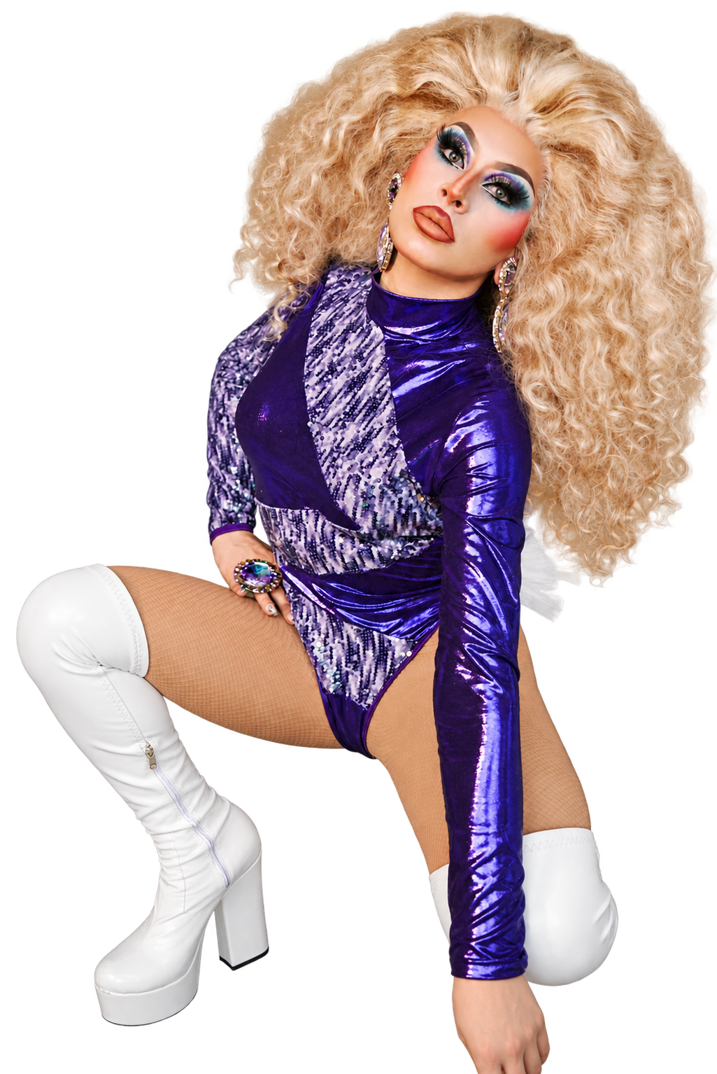 Blonde Vanity, Columbus drag entertainer, in signature blonde glamour